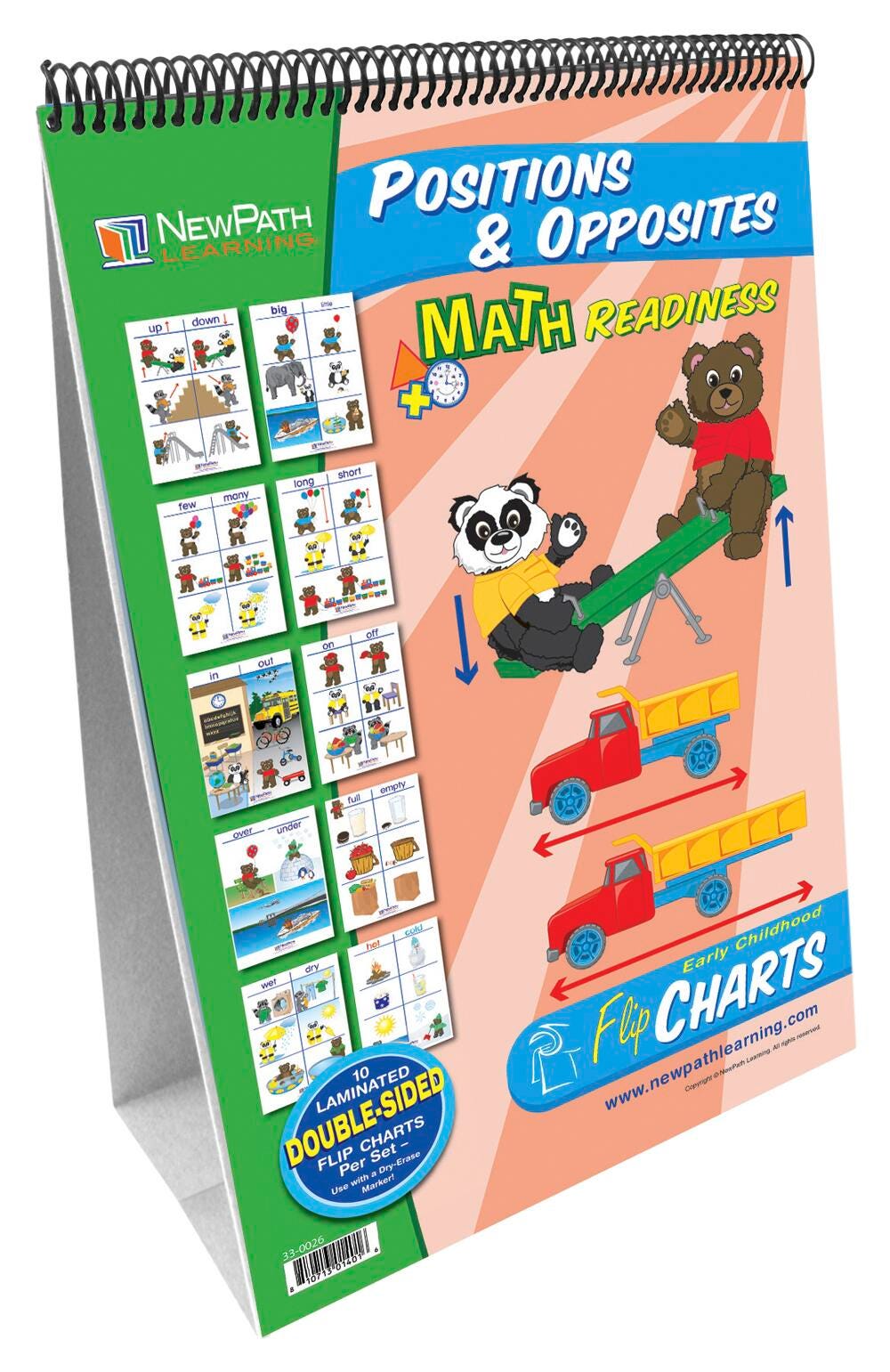 NewPath Learning Positions Opposites Flipchart , 12 L x 18 W in, Item Number 1399628